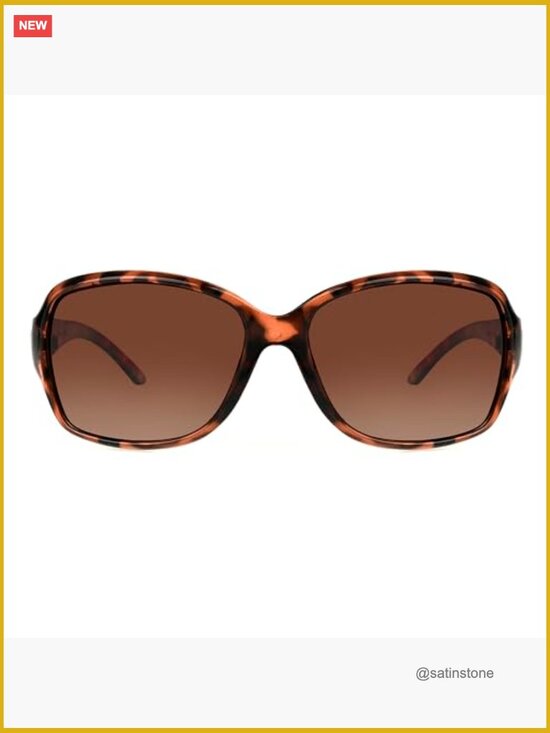 Polarized Sunglasses For Women, Brown Tortoise Shell, Scratch Resistant Lenses main image 6